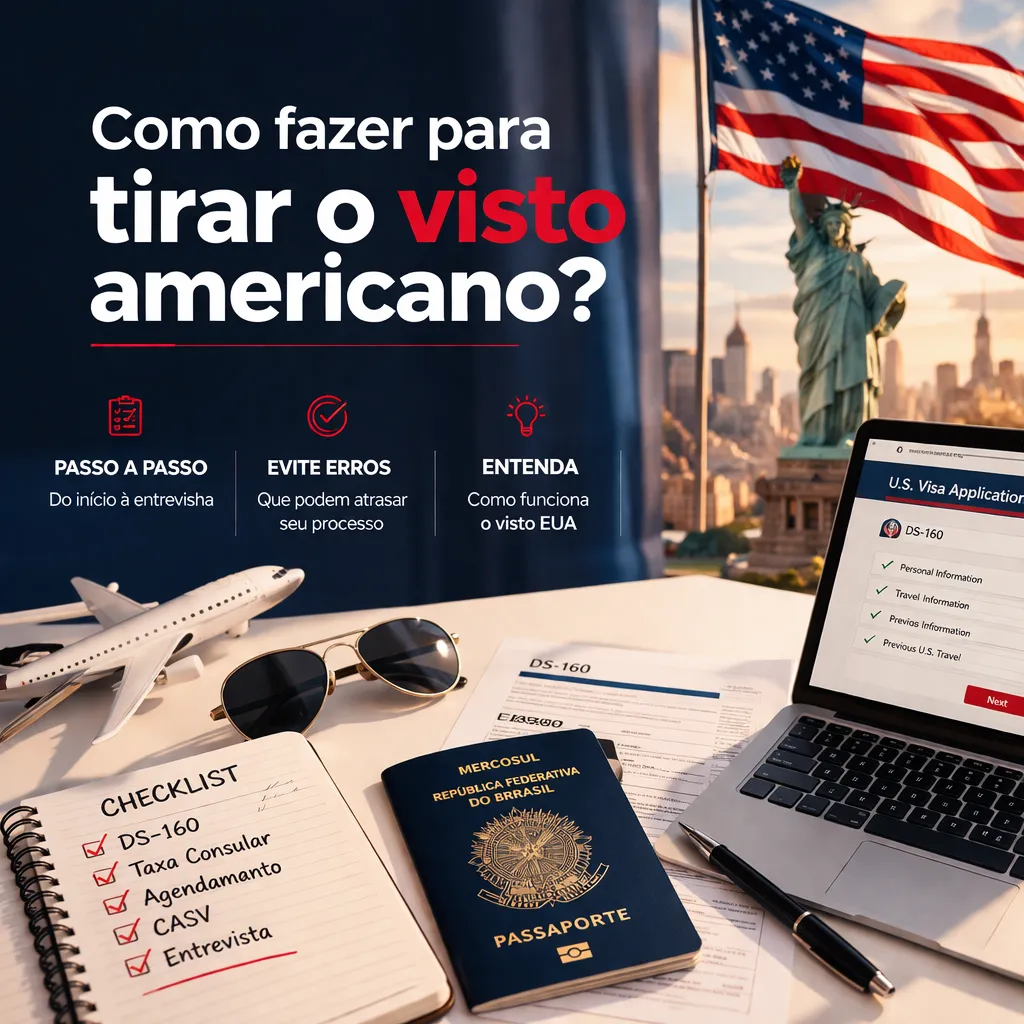 Imagem ilustrativa para o artigo Como fazer para tirar o visto americano? da Genuína Conexão